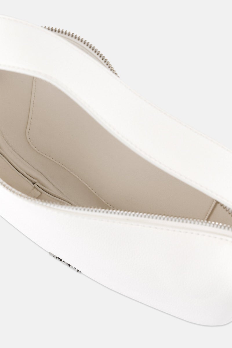 DKNY Women Hardware Logo Shoulder Bag, White - Image 4